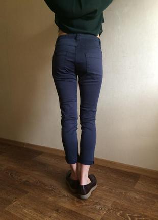 Укороченные синие брюки benetton (размер 38)