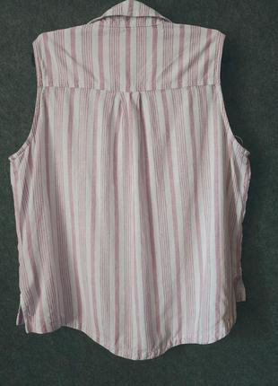 Літня сорочка без рукавів зі змішаного льону 52-54 розміру6 фото