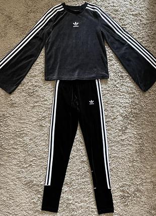 Комплект adidas original, велюр, размер xs