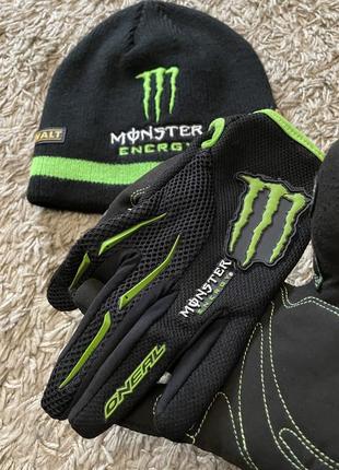 Комплект шапка+перчатки tech3 oneill monster energy, оригинал10 фото