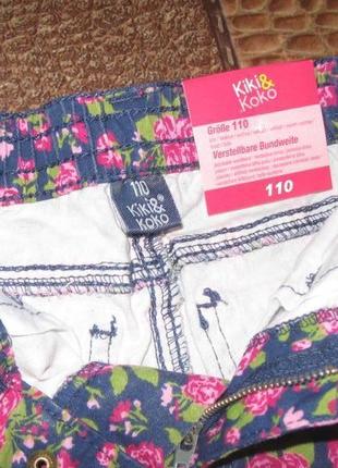 Стрейчевые джинсы kiki&koko цветочный принт по супер цене3 фото