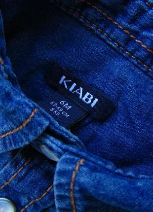 Качественная и стильная джинсовая  рубашка kiabi2 фото