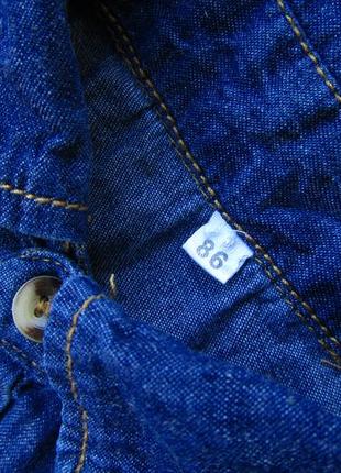 Стильна і якісна джинсова сорочка з коротким рукавом3 фото