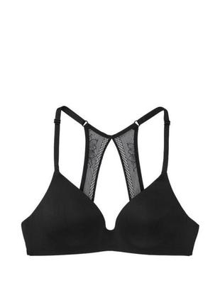 Повседневный удобный мягкий бюстгальтер с кружевом на спине the t-shirt lightly-lined wireless bra3 фото