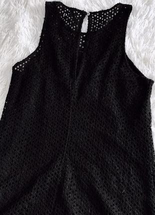Чёрное кружевное платье stradivarius10 фото