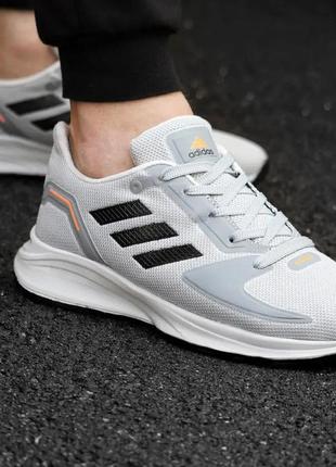 Чоловічі кросівки сітка літні adidas white