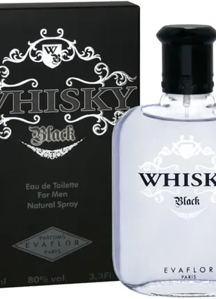 Туалетна вода для чоловіків evaflor whisky black 100 мл4 фото