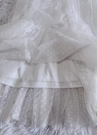 Нежное белое платье sheilay в горошек6 фото