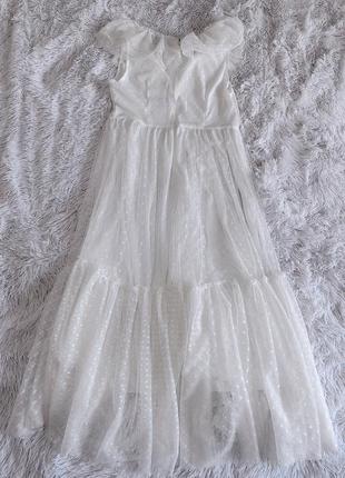 Нежное белое платье sheilay в горошек9 фото