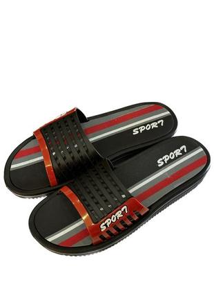 Чоловічі гумові шльопанці sport чорного кольору