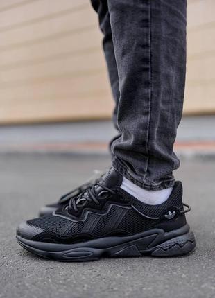 Кроссовки adidas ozweego adiprene pride black черная сетка мужские удобные кроссовки подошва пена1 фото