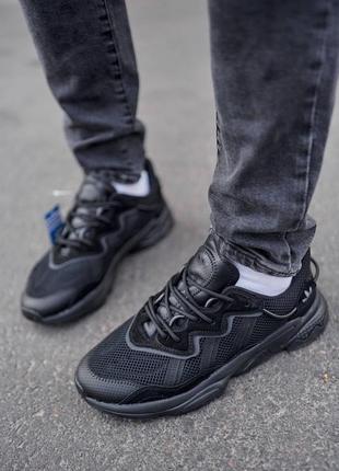 Кроссовки adidas ozweego adiprene pride black черная сетка мужские удобные кроссовки подошва пена2 фото