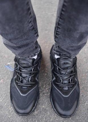 Кроссовки adidas ozweego adiprene pride black черная сетка мужские удобные кроссовки подошва пена4 фото