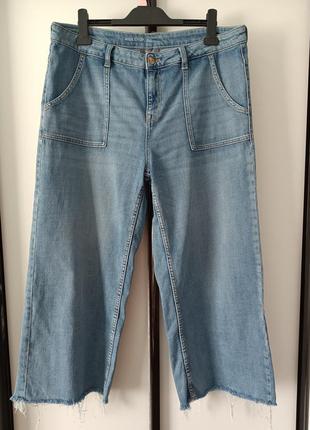 Стильні легкі стрейчеві джинси crop батал
