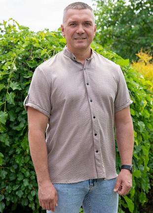 Льняная мужская рубашка