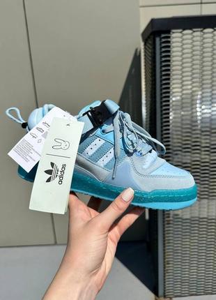 Жіночі кросівки adidas forum low x bad bunny blue кросівки адидас форум