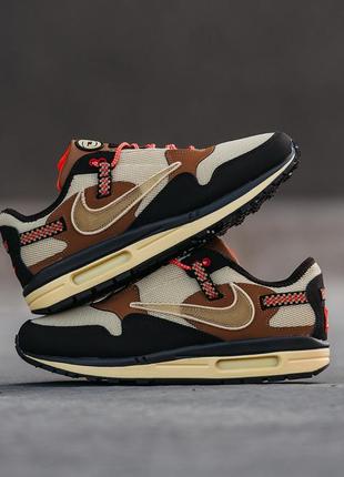 Кроссовки nike air max 1 x travis scott. унисекс.