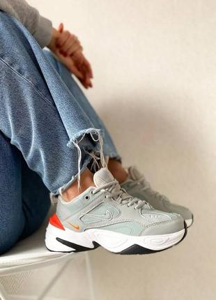 Женские кроссовки  nike m2k tekno "grey orange" 36