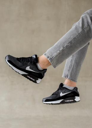 Мужские кроссовки  nike air max 90 black/white