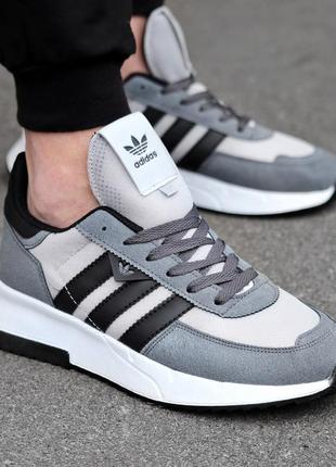 Серые мужские кроссовки adidas