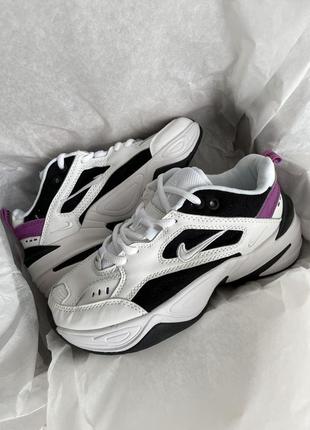 Женские кроссовки  nike m2k tekno white black purple