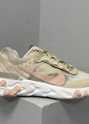 Женские кроссовки  nike react element ‘87 ‘beige pink