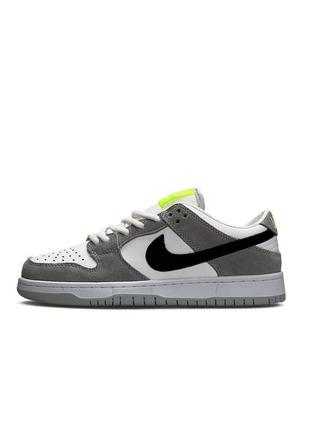 Женские кроссовки  nike sb dunk low pro grey white black new