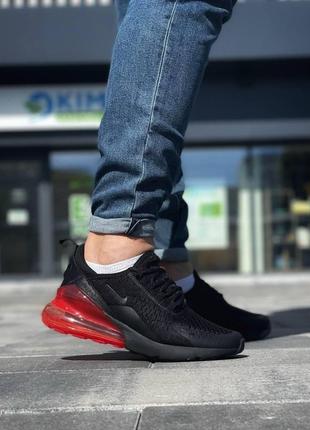 Чоловічі кросівки  nike air max 270 black red 21 фото