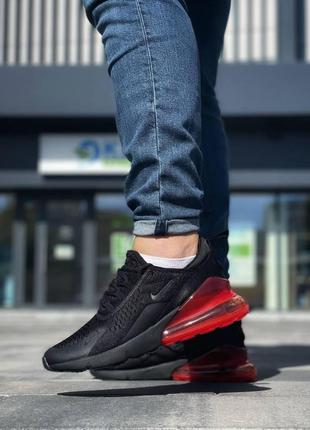 Мужские кроссовки  nike air max 270 black red 23 фото