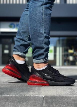 Мужские кроссовки  nike air max 270 black red 29 фото