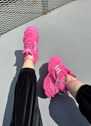 Демисезонные розовые кроссовки balenciaga x adidas рожеві жіночі кросівки balenciaga x adidas8 фото
