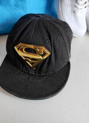 Чорна бавовняна бейсболка кепка superman супермен супервумен, унісекс, new era
