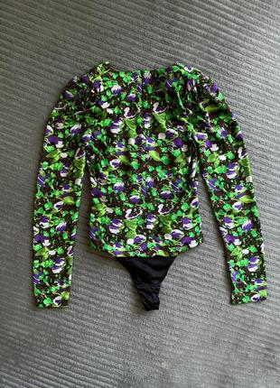 Боди зара в цветочный принт