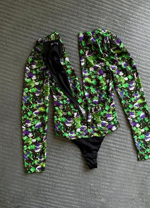 Боди зара в цветочный принт