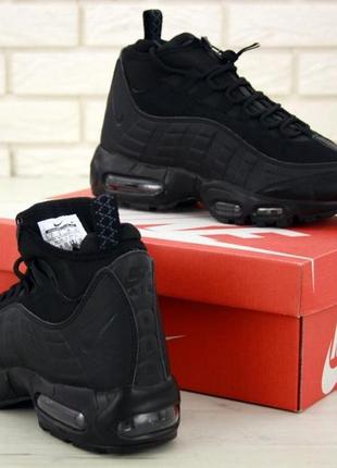 Мужские кроссовки  nike air max 95 sneakerboot black2 фото