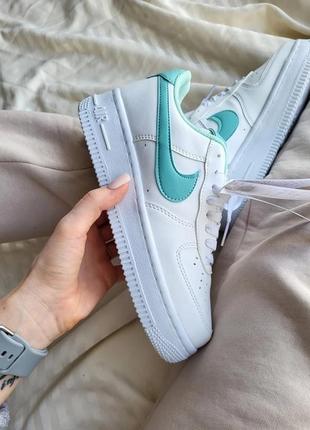 Nike air force 1 aqua swoosh hotsell