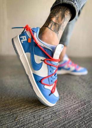 Женские кроссовки  oregon nike dunk low off-white "blue" 41