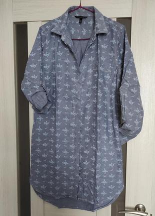 Платье рубашка фирменное, джинсовое с карманами и поясом, оригинал2 фото