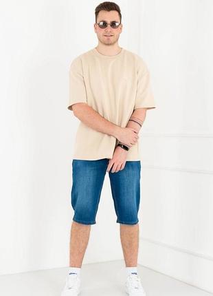 Мужские синие джинсовые шорты бриджи