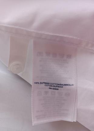 Белая рубашка с коротким рукавом из супима хлопка no iron ( без глажки) lands' end ,14(l)10 фото