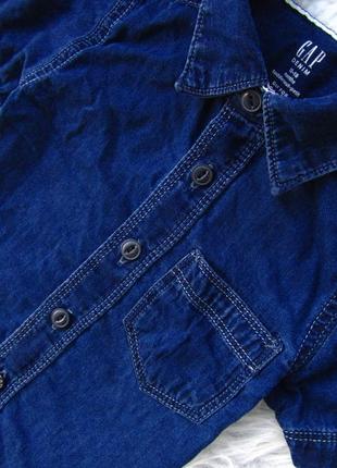 Стильная и качественная джинсовая рубашка с коротким рукавом gap3 фото