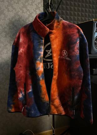 Куртка pleasures - caffeine polar fleece quarter zip 'orange'