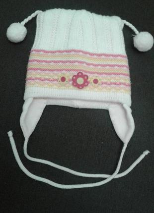 Шапка зимова на дівчинку 2 роки