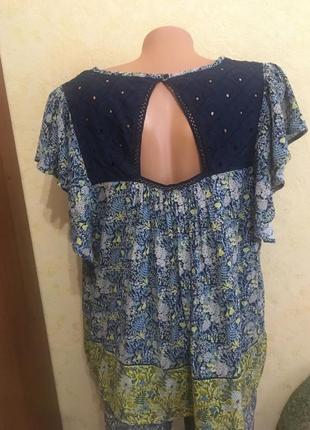 Комбинированная блуза (вискоза)--размер- 14\16