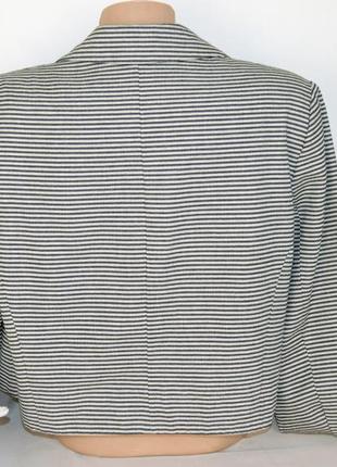 Брендовый черно-белый пиджак жакет блейзер в полоску autograph турция коттон2 фото