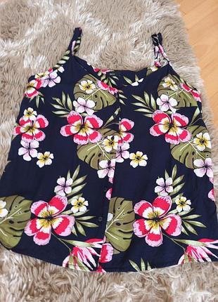 Блуза женская made in turkey с цветочным принтом.