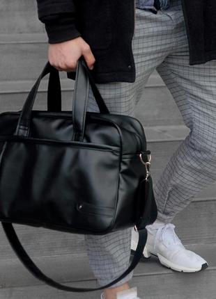 Сумка чоловіча - жіноча / сумка для фітнесу / дорожня сумка. модель №1658. колір чорний