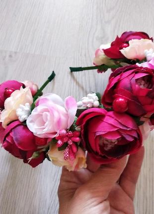 Веночек украинский бордово-розовый