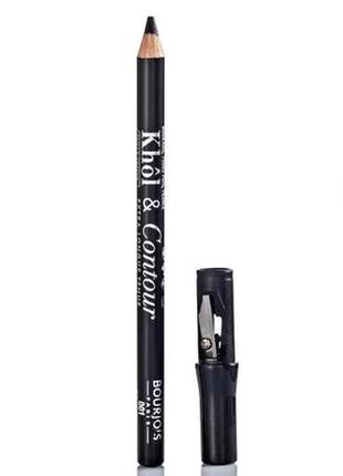 Карандаш для глаз bourjois khol contour с точилкой черный 1.2 г
