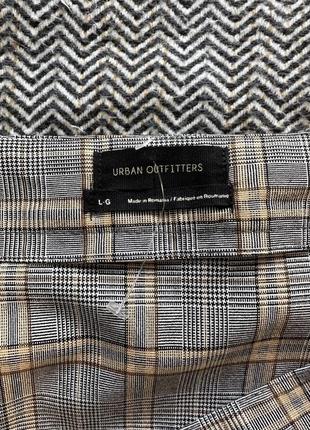 Urban outfitters юбка на запах в складку в клетку5 фото